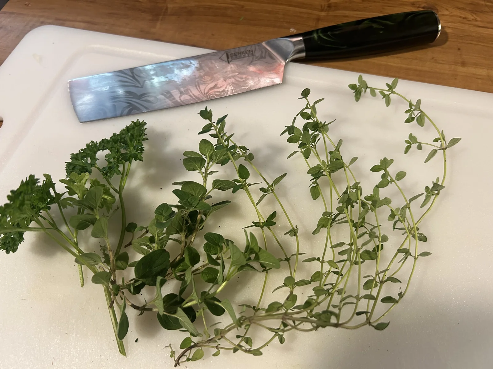 Fresh herbs in the kitchen